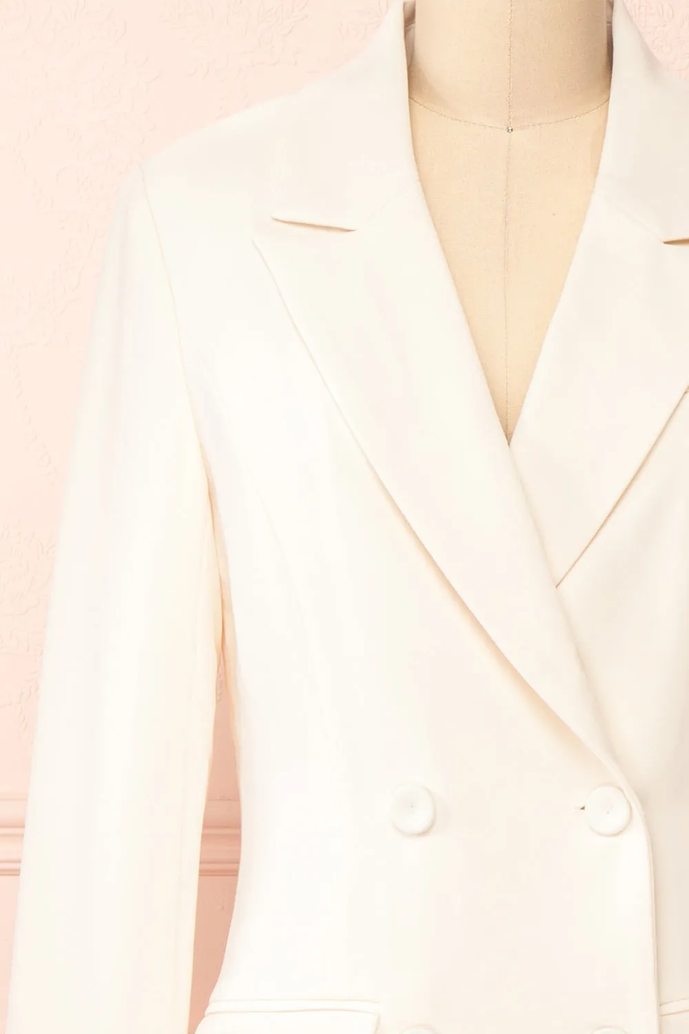 Mirkaa | Ivory Double-Breasted Blazer