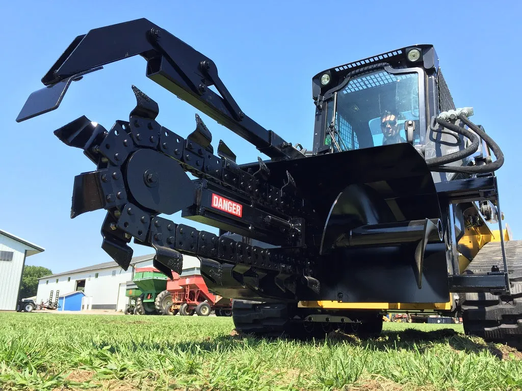 Premier Trencher For Skid Steers Model T155 - T350 | 15-20 GPM | Max Trench Width: 12"