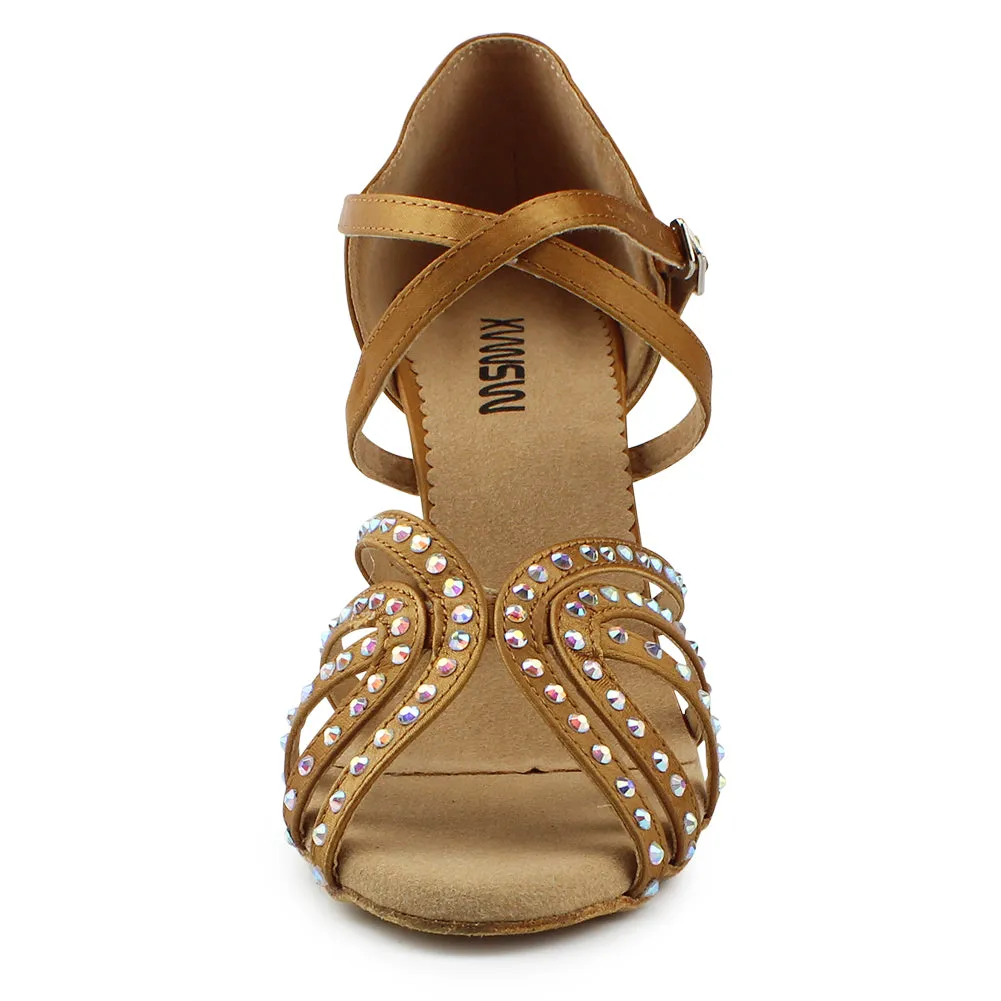Rhinestones Ballroom Dance Shoes for Women Party Performance Footwear