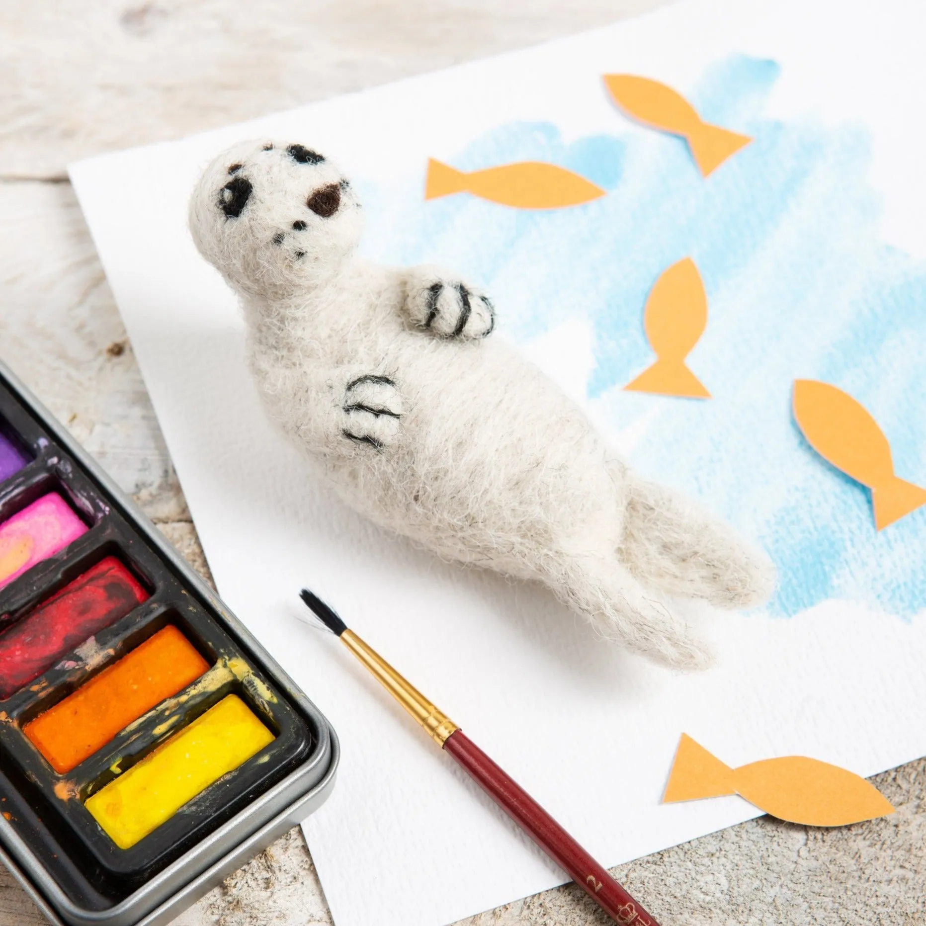 Seal Pup Needle Felting Kit