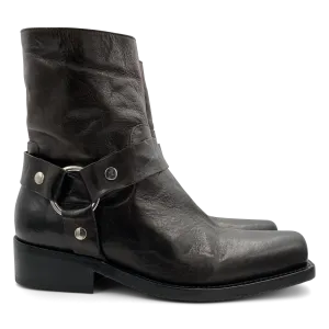 Square Toe Biker Harness Washed in Coffee